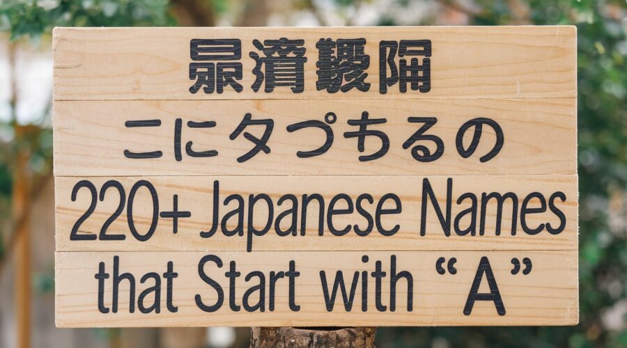 Japanese names that start with 'A'